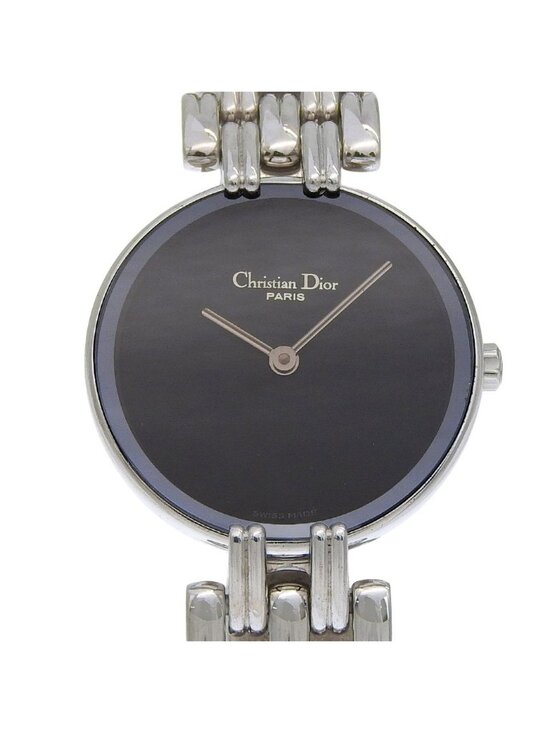 Dior Bakira Stainless Steel Silver Quartz Analog Display Black Dial Watch main image 4